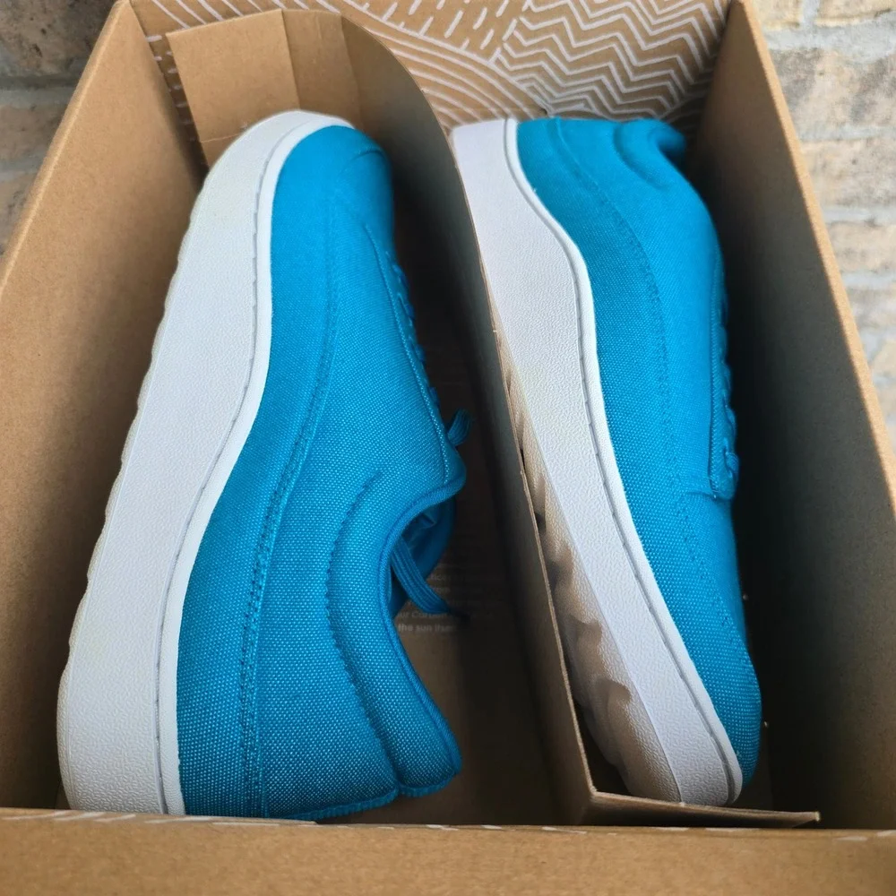 Allbirds Canvas Pacer Mens 11 Thrive Teal Clarity Blue Sneakers AB008CM110 NEW